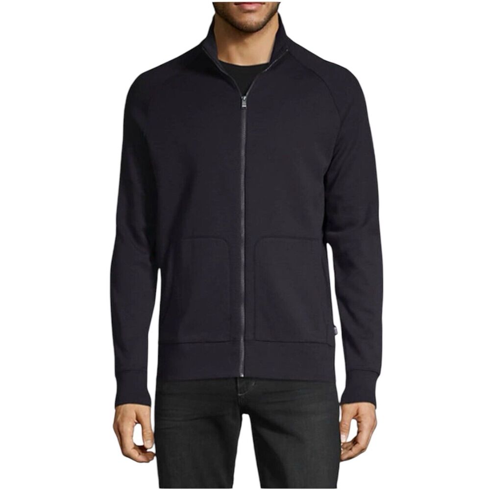 Boss Hugo Boss Full Zip Sweatshirt Size Medium M Black Cotton Excellent